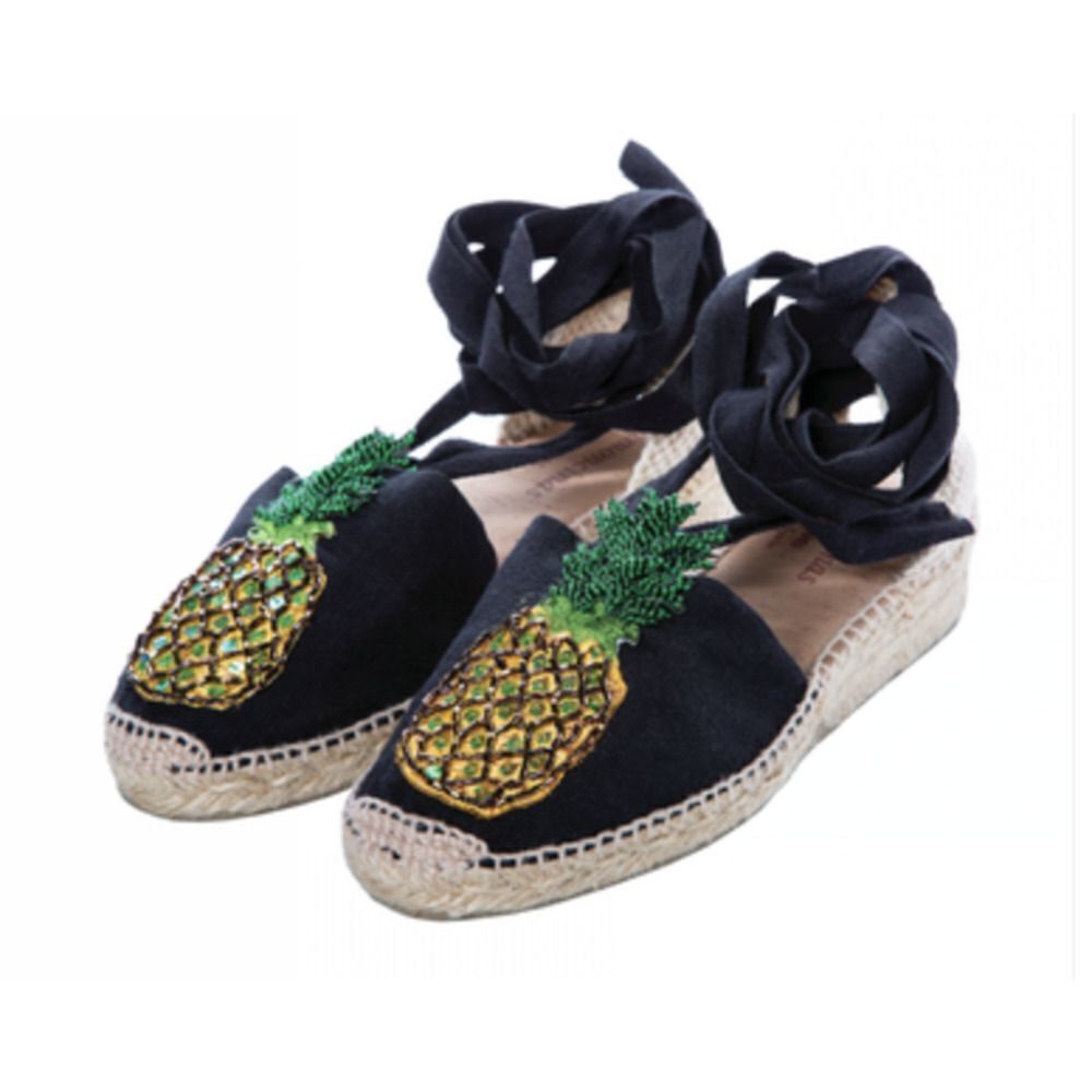 AGUA BENDITA BENDITO TAMARINDO ESPADRILLE PINEAPPLE STRAPPY SANDALS